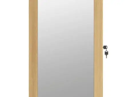 Dulap de bijuterii cu oglindă și lumini LED, montaj pe perete - 4/5