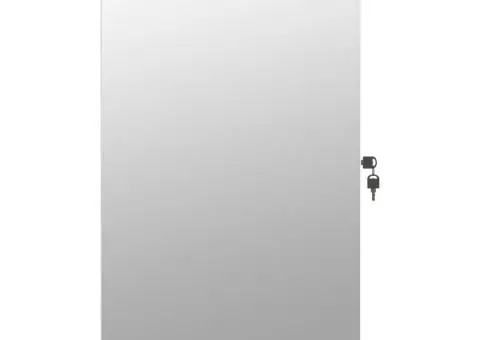 Dulap de bijuterii cu oglindă și lumini LED, de perete, alb - 4/5