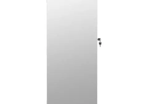 Dulap de bijuterii cu oglindă și lumini LED, de perete, alb - 4/5