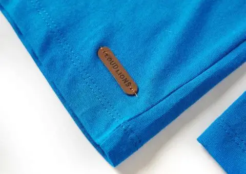 Tricou de copii cu mâneci lungi albastru cobalt, 104 - 5/5