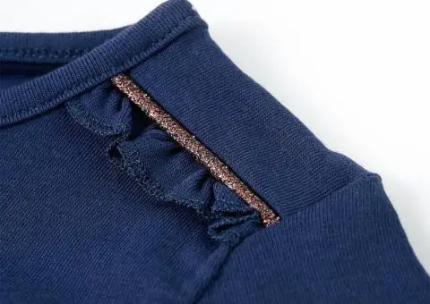 Tricou pentru copii cu mâneci lungi, bleumarin, 116 - 4/5