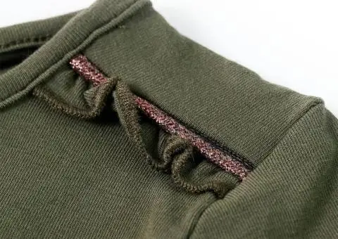 Tricou pentru copii cu mâneci lungi, kaki, 104 - 4/5