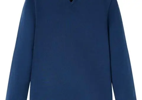 Tricou pentru copii cu mâneci lungi, bleumarin, 128 - 2/5