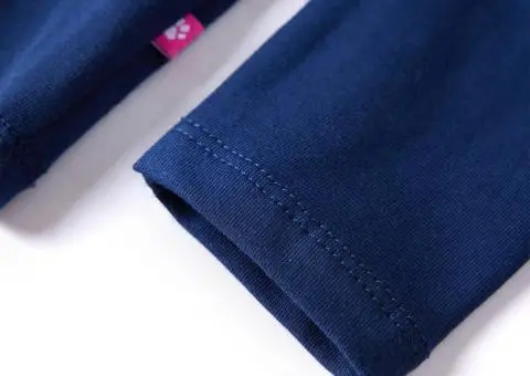 Tricou pentru copii cu mâneci lungi, bleumarin, 128 - 5/5