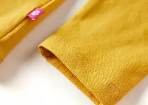 Tricou pentru copii cu mâneci lungi, ocru, 140 - 5/5