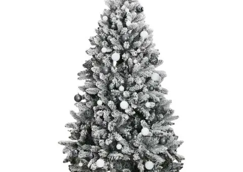 Brad Crăciun artificial articulat cu 300 LED-uri/globuri 300 cm - 4/5