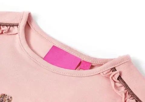 Tricou de copii cu mâneci lungi roz deschis 116 - 3/5