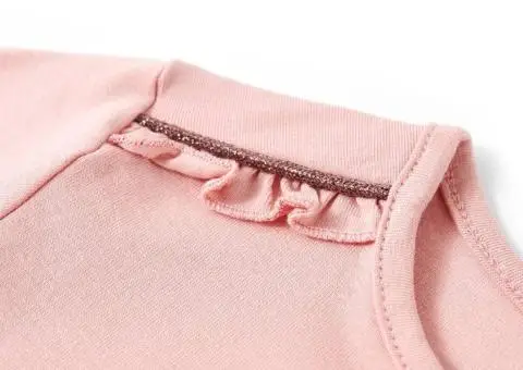 Tricou de copii cu mâneci lungi roz deschis 116 - 4/5