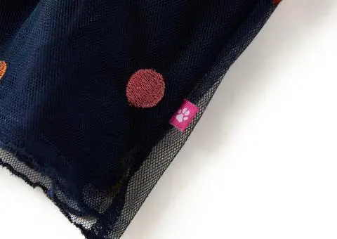 Fustă pentru copii din tul cu buline, bleumarin, 116 - 5/5