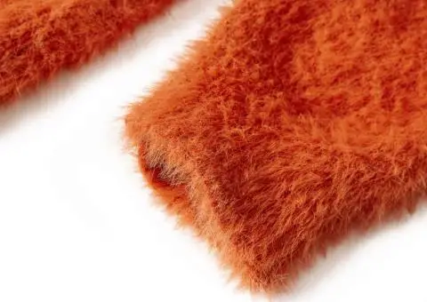 Pulover tricotat pentru copii, portocaliu ars, 92 - 5/5