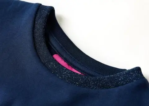 Rochie pentru copii cu mâneci lungi, bleumarin, 116 - 3/5