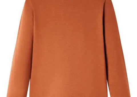 Tricou pentru copii cu mâneci lungi, coniac, 104 - 2/5