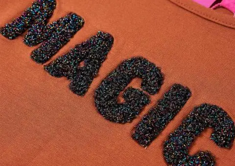 Tricou pentru copii cu mâneci lungi, coniac, 128 - 5/5