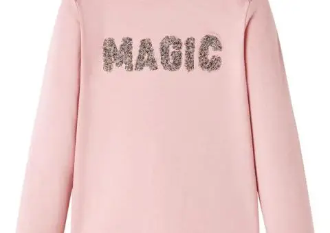 Tricou de copii cu mâneci lungi roz deschis 140 - 1/5