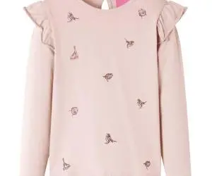 Tricou cu mâneci lungi, pentru copii, roz, 140