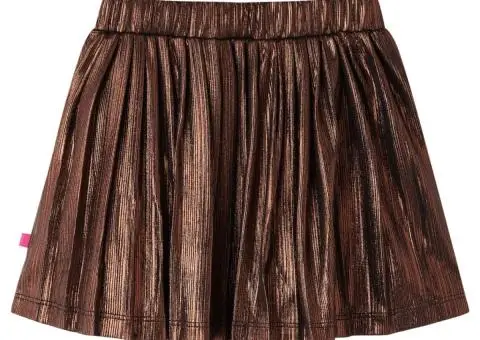 Fustă pentru copii cu sclipici, coniac, 92 - 2/5