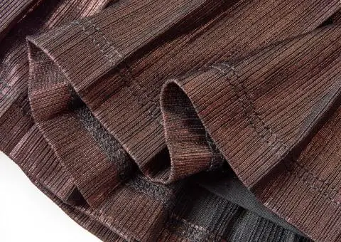 Fustă pentru copii cu sclipici, coniac, 92 - 5/5