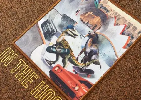 Tricou de copii cu mâneci lungi, coniac melanj, 104 - 4/5