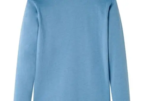 Tricou de copii cu mâneci lungi albastru mediu 104 - 2/5