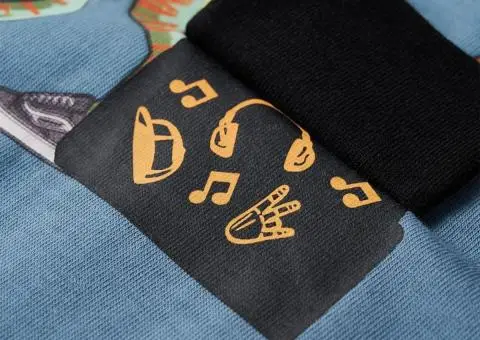 Tricou de copii cu mâneci lungi albastru mediu 104 - 5/5