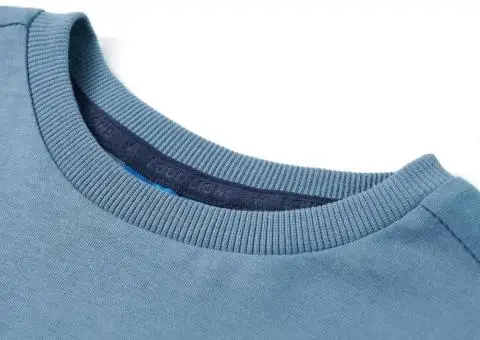 Tricou de copii cu mâneci lungi albastru mediu 128 - 3/5