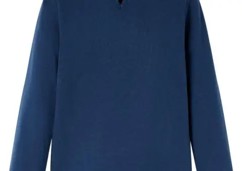 Tricou de copii cu mâneci lungi, bleumarin, 92 - 2/5