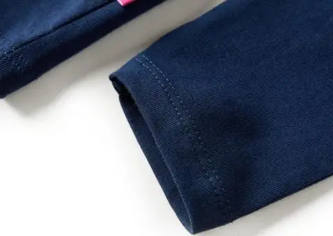 Tricou de copii cu mâneci lungi, bleumarin, 92 - 5/5