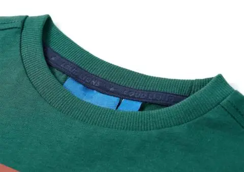 Tricou pentru copii cu mâneci lungi, verde, 92 - 3/5