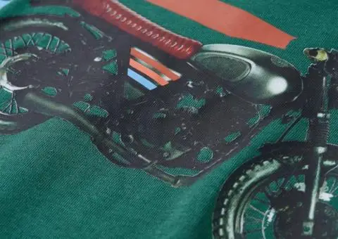 Tricou pentru copii cu mâneci lungi, verde, 92 - 4/5