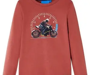 Tricou cu mâneci lungi pentru copii, henna, 104