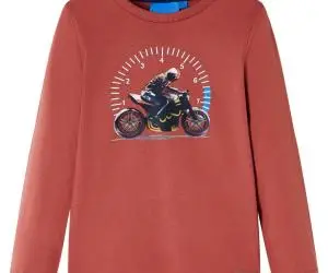 Tricou cu mâneci lungi pentru copii, henna, 128