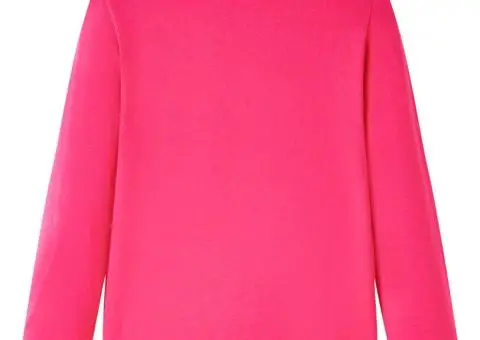 Tricou pentru copii cu mâneci lungi, roz aprins, 104 - 2/5