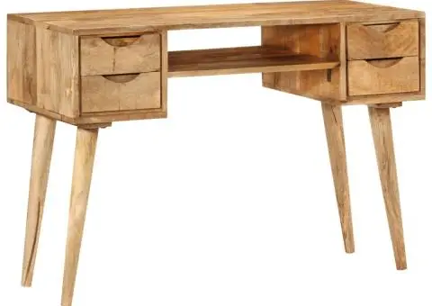 Birou cu sertare, 110x47x76 cm, lemn masiv de mango - 1/5