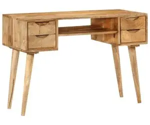 vidaXL Birou cu sertare, 110x47x76 cm, lemn masiv de mango