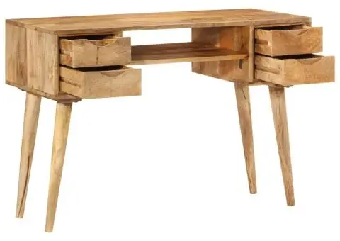 Birou cu sertare, 110x47x76 cm, lemn masiv de mango - 3/5