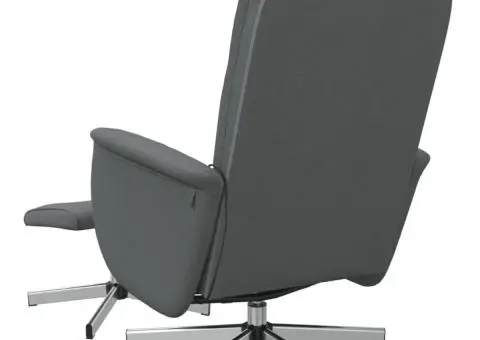 Fotoliu de masaj rabatabil cu taburet, gri închis, textil - 5/5