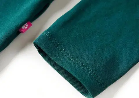 Tricou de copii cu mâneci lungi verde închis 92 - 5/5