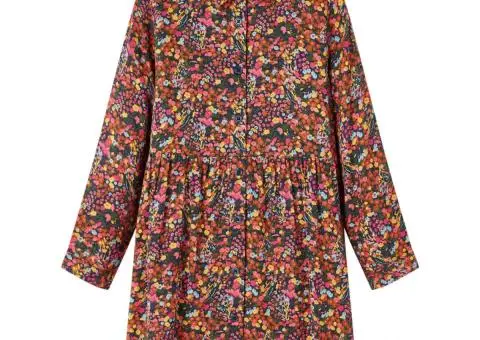 Rochie pentru copii cu mâneci lungi, multicolor, 92 - 1/5