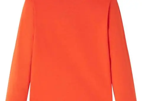 Tricou copii mâneci lungi, portocaliu aprins, 104 - 2/5