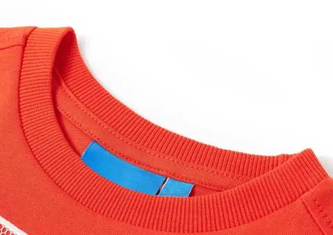 Tricou copii mâneci lungi, portocaliu aprins, 128 - 3/5