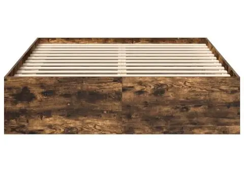 Cadru de pat, stejar fumuriu, 160x200 cm - 5/5