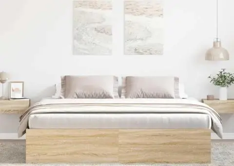 Cadru de pat, stejar sonoma, 200x200 cm - 3/5