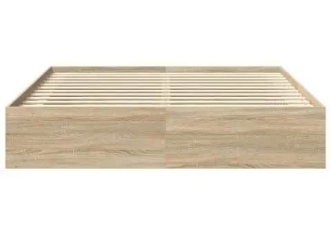 Cadru de pat, stejar sonoma, 200x200 cm - 5/5