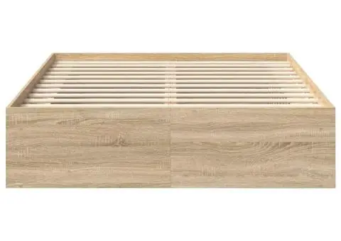 Cadru de pat mic dublu, stejar sonoma, 120x190 cm - 5/5