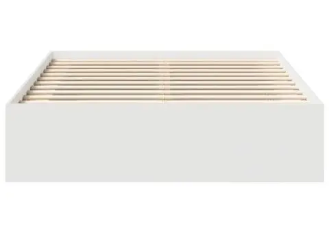 Cadru de pat mic dublu, alb, 120x190 cm - 5/5