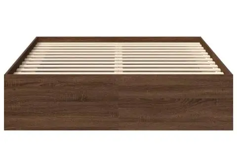 Cadru de pat, stejar maro, 140x190 cm - 5/5