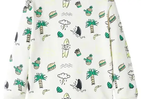 Bluzon pentru copii, ecru deschis, 92 - 2/5