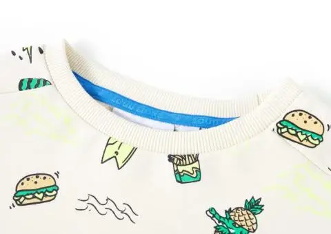 Bluzon pentru copii, ecru deschis, 92 - 3/5