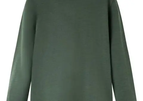 Tricou copii mâneci lungi, verde închis, 92 - 2/5