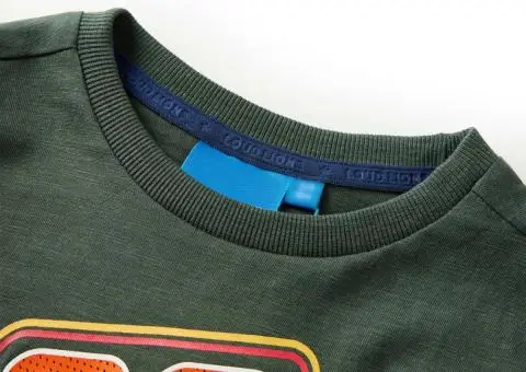 Tricou copii mâneci lungi, verde închis, 92 - 3/5